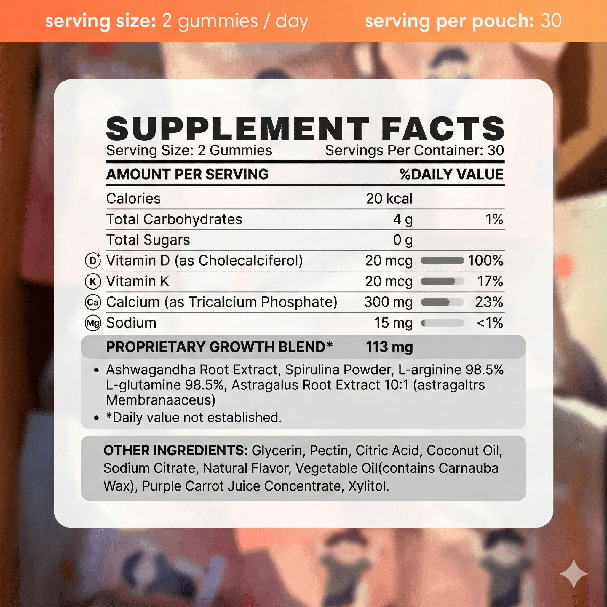 Nutrapopi Growth Gummies